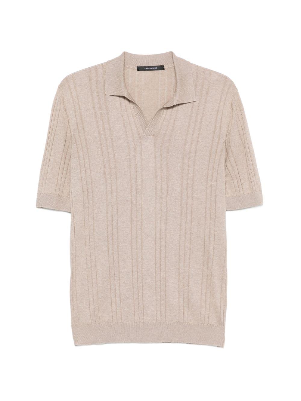 Polo Darnel fango con scollo a V 