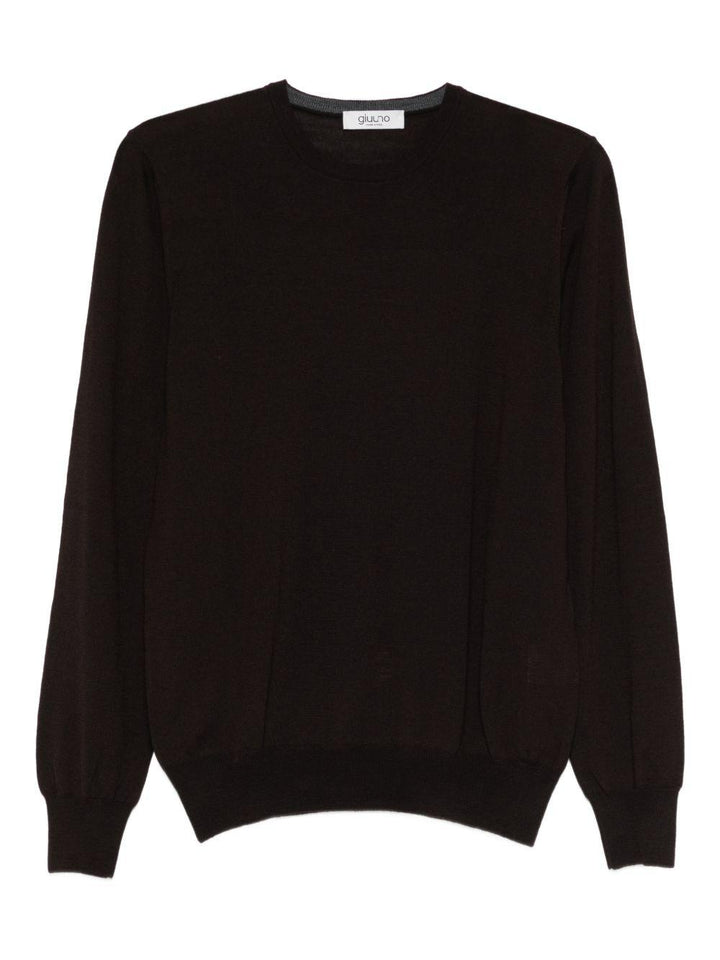 Maglione girocollo marrone 
