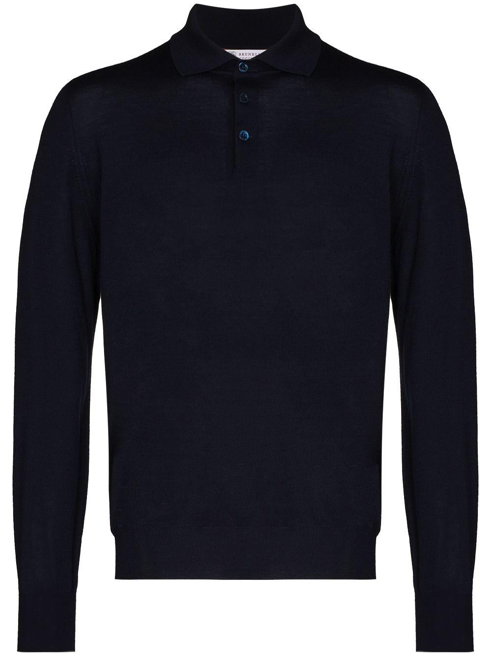 Polo a maniche lunghe in maglia 