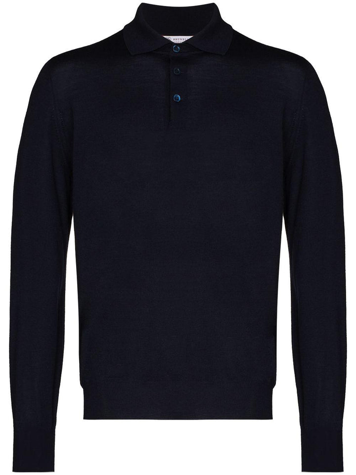 Polo a maniche lunghe in maglia 