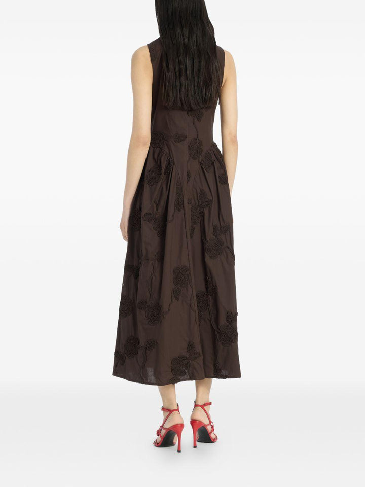 Abito midi con fiori 