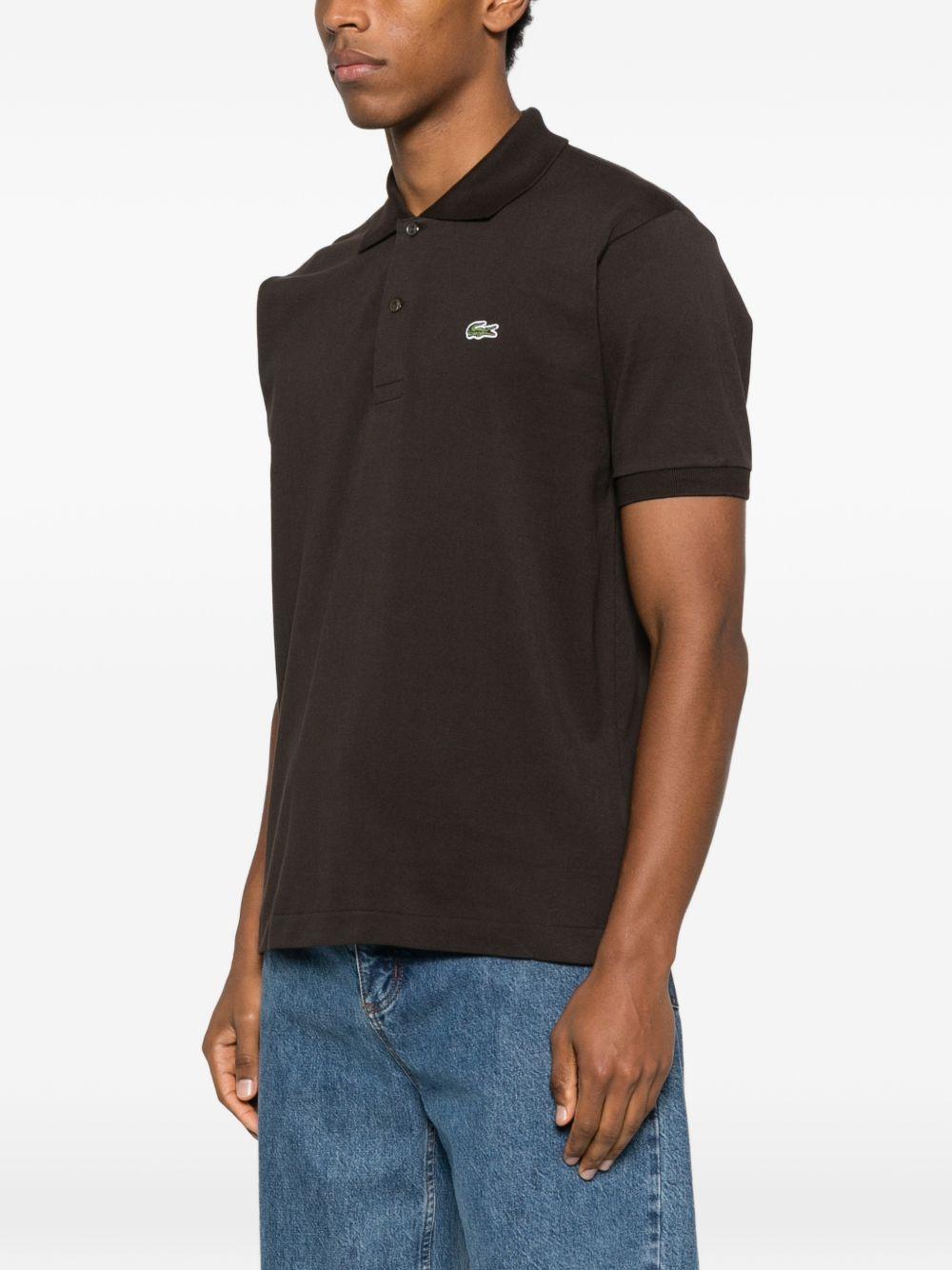 Polo marrone con logo 