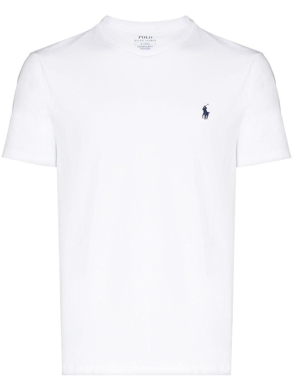 T-shirt bianca con ricamo 