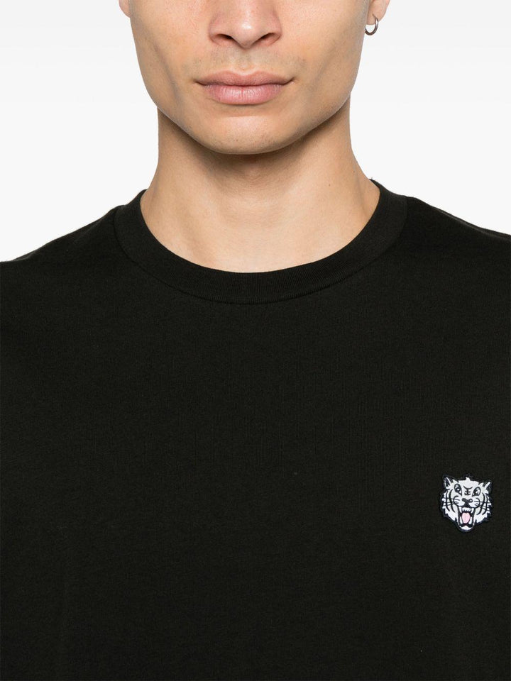 T-shirt nera happy tiger patch 