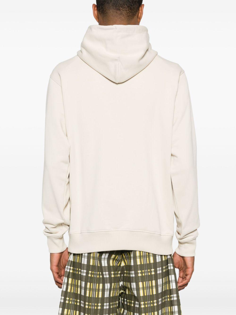 Felpa La Hoodie Slogan con cappuccio bianca 