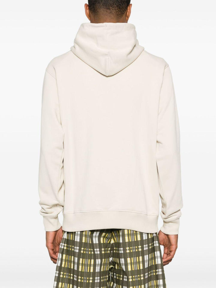 Felpa La Hoodie Slogan con cappuccio bianca 