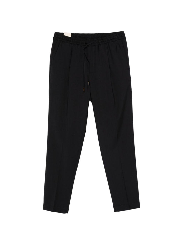 Pantaloni Wimbledons plissé blu con coulisse 