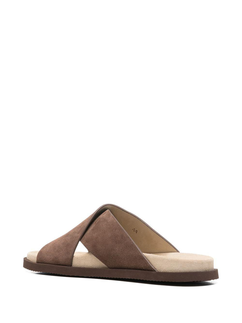 Sandali in suede testa di moro 