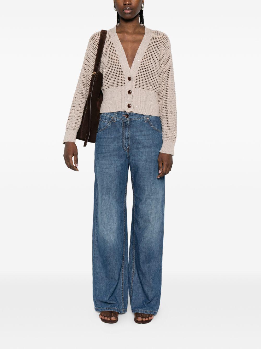 Jeans con design a cinque tasche 