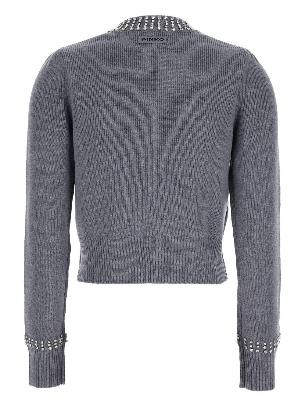 Cardigan con strass 