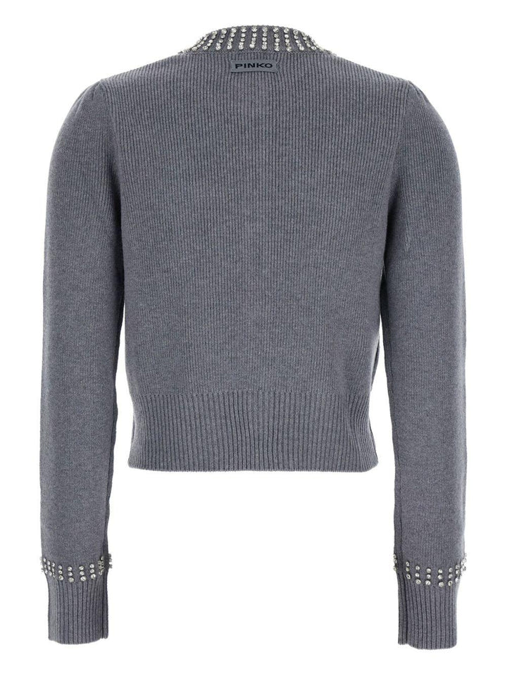 Cardigan con strass 