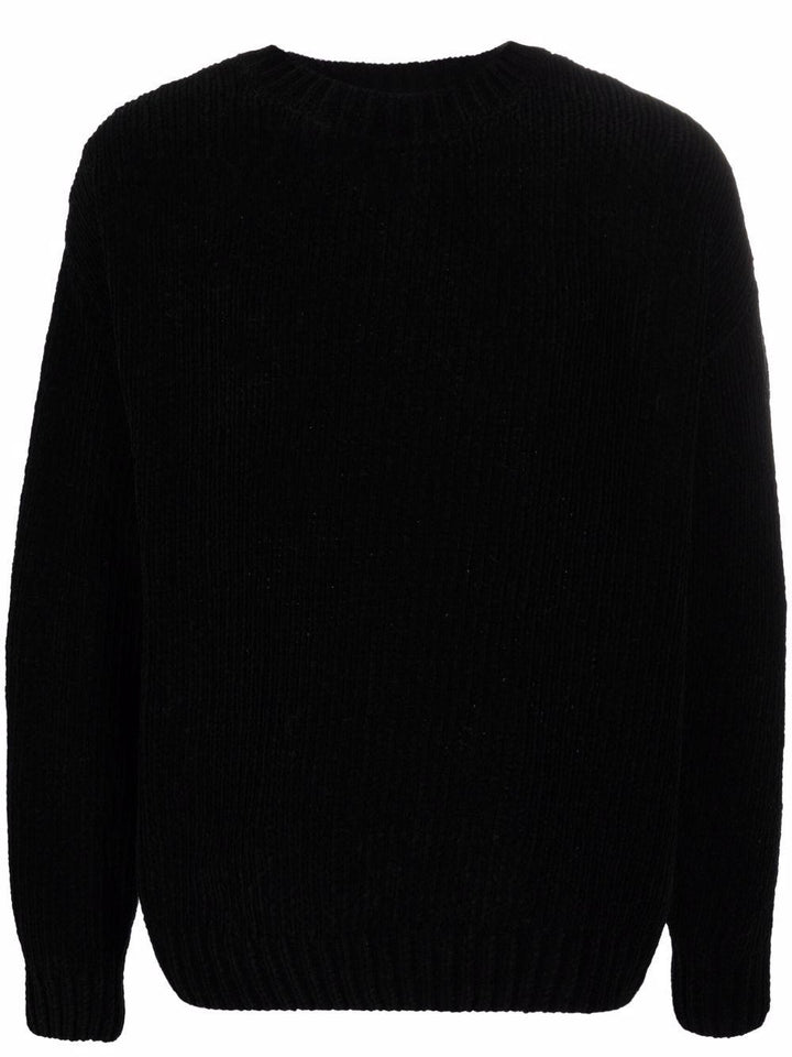 Maglione a coste nero 