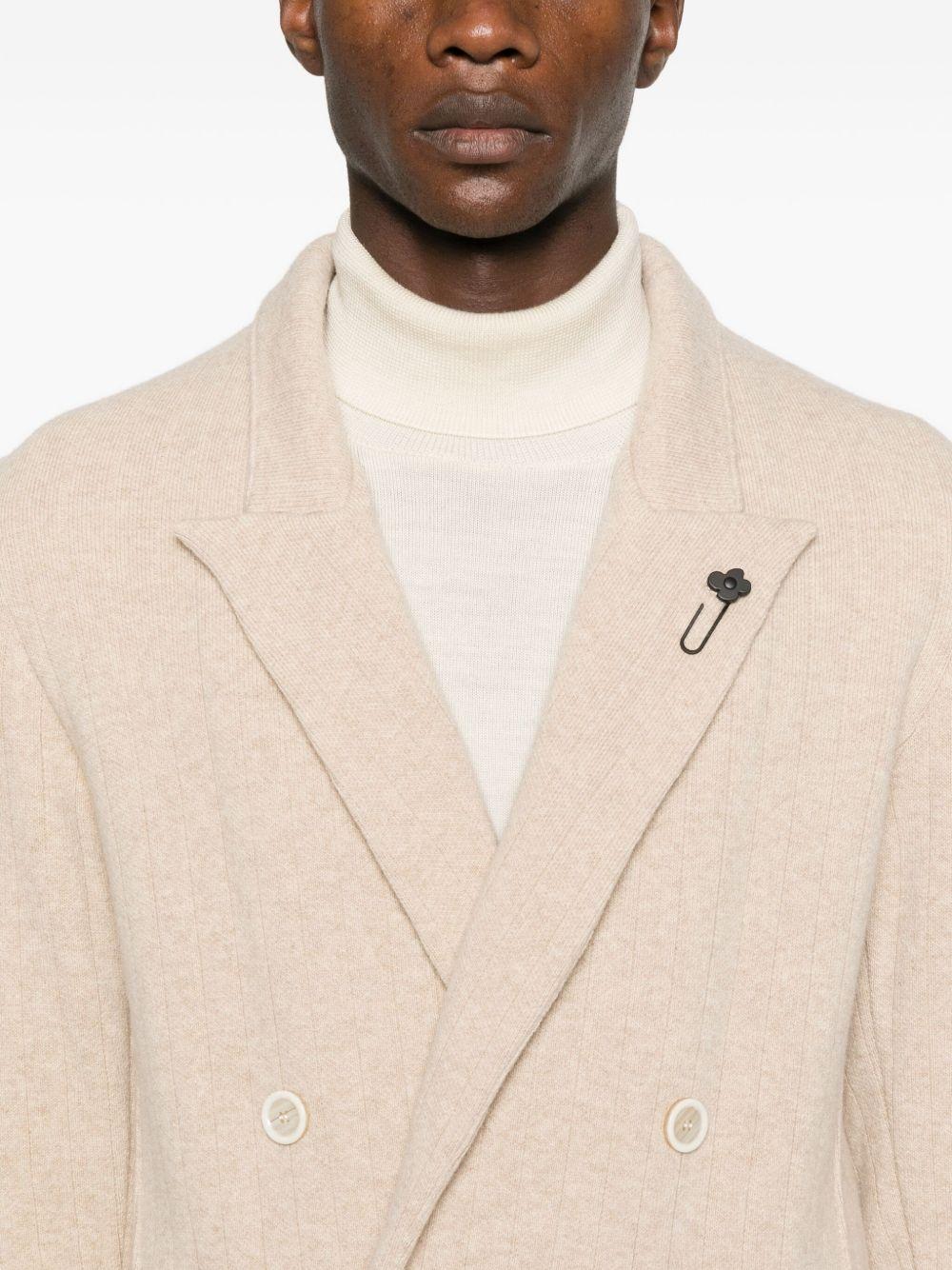 Giacca doppiopetto beige chiaro 