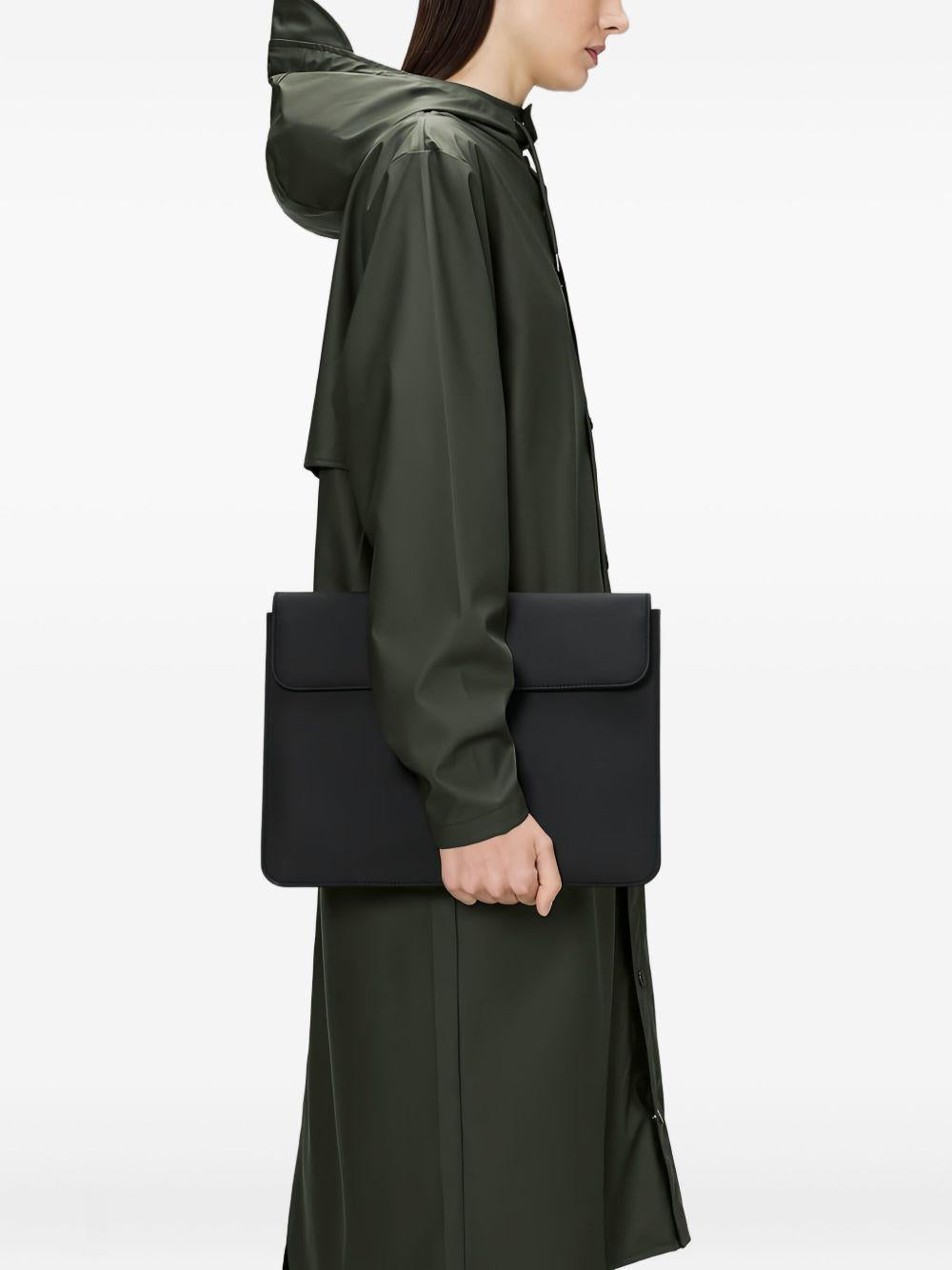 Borsa porta pc nera con battente 