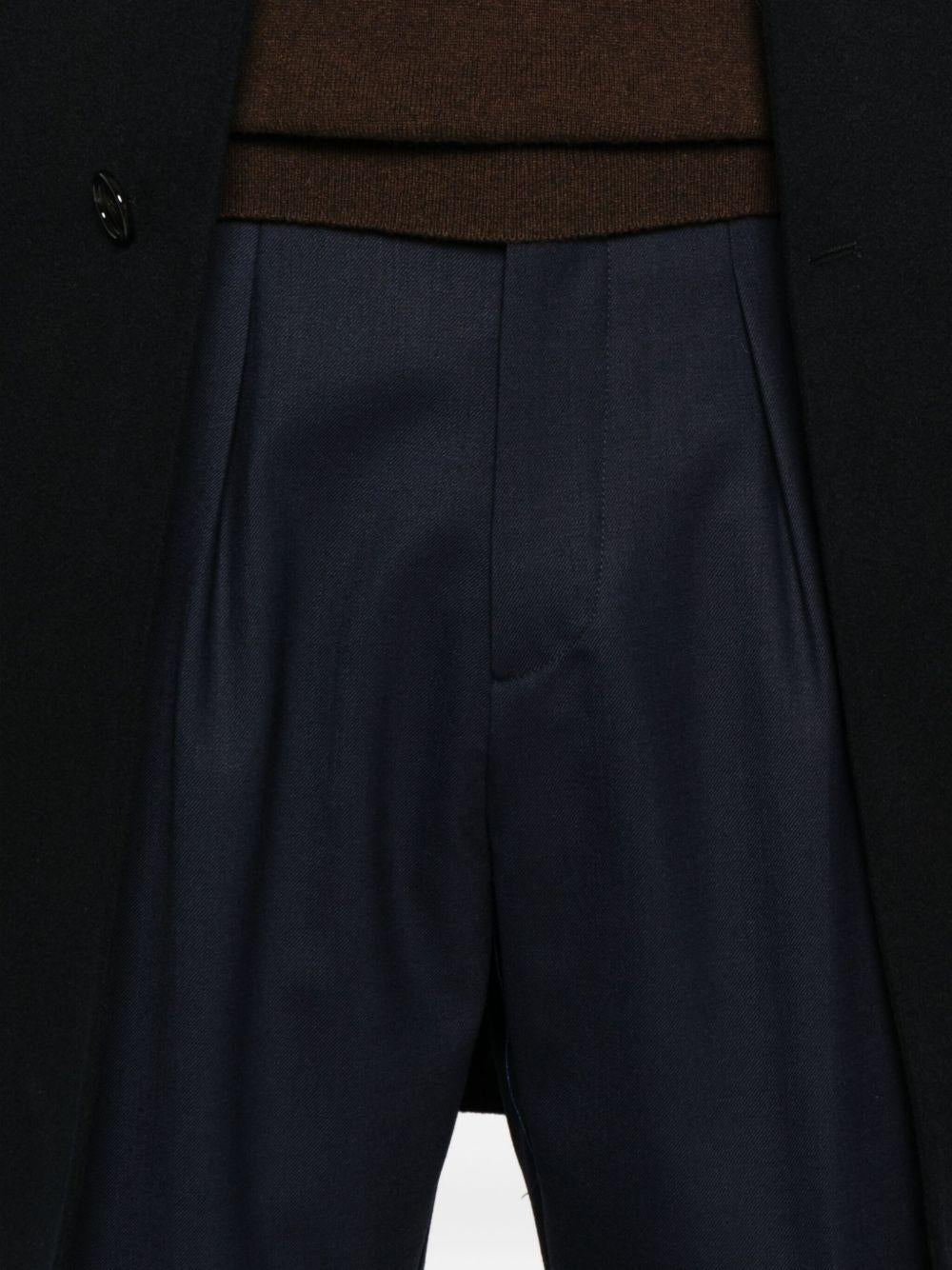 Pantaloni blu con vita elasticizzata 