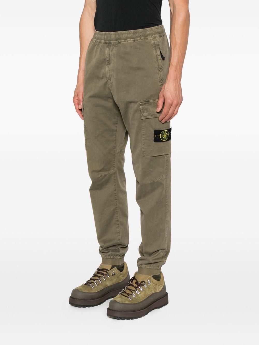 Cargo verde con orli elasticizzati 