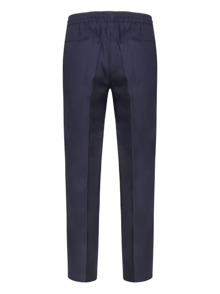 Pantaloni Wimbledon navy plissé con coulisse 