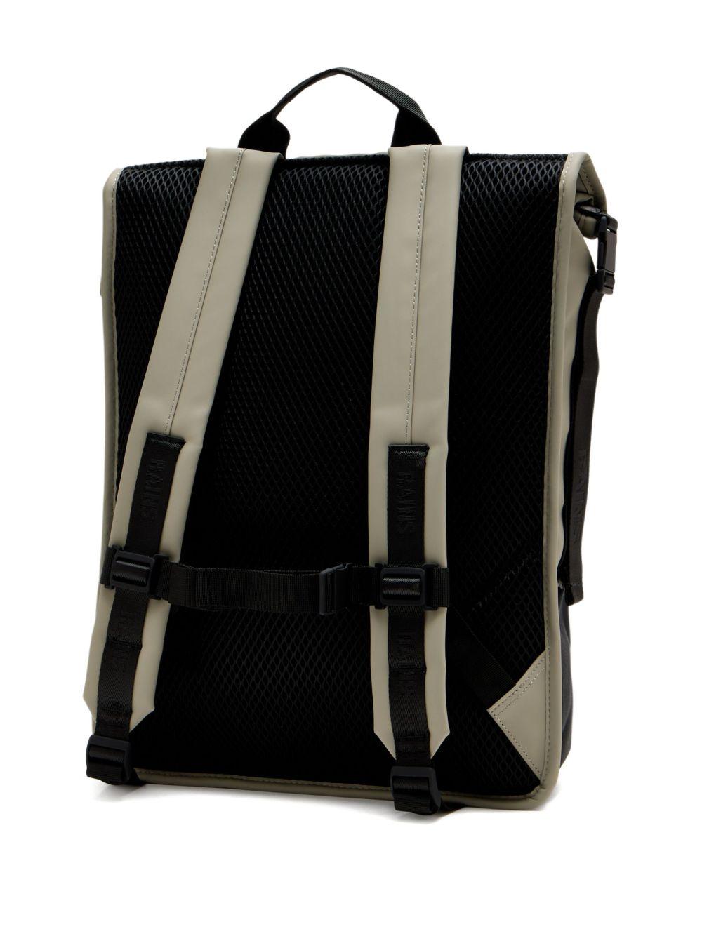 Zaino beige e nero Trail Rolltop con design color-block 