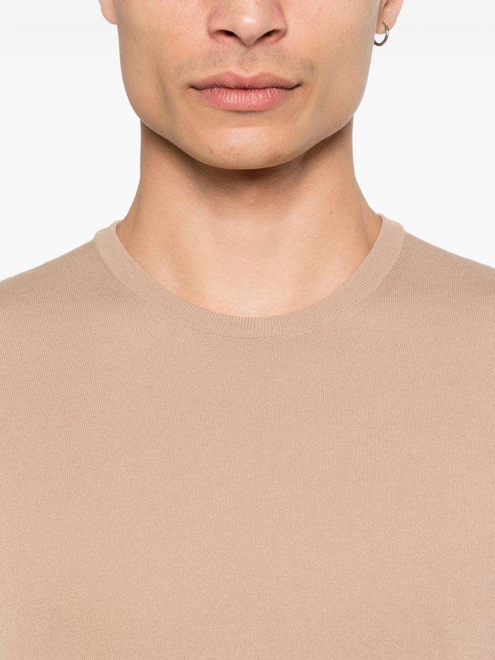 T-shirt caffelatte girocollo