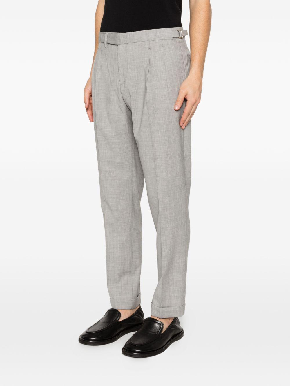 Pantaloni sartoriali acciaio con pieghe 