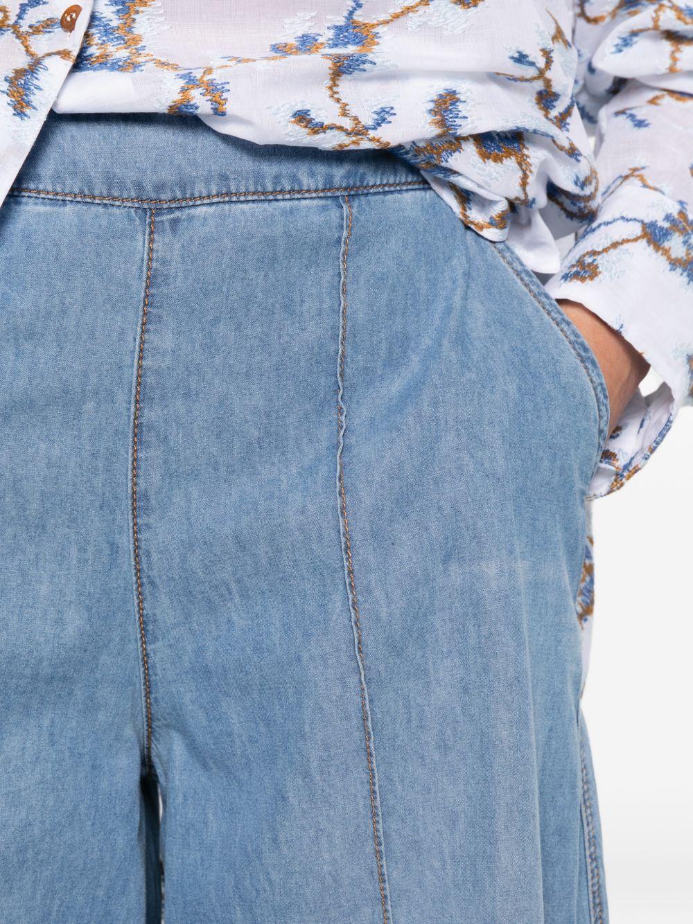 Pantaloni con stampa denim 