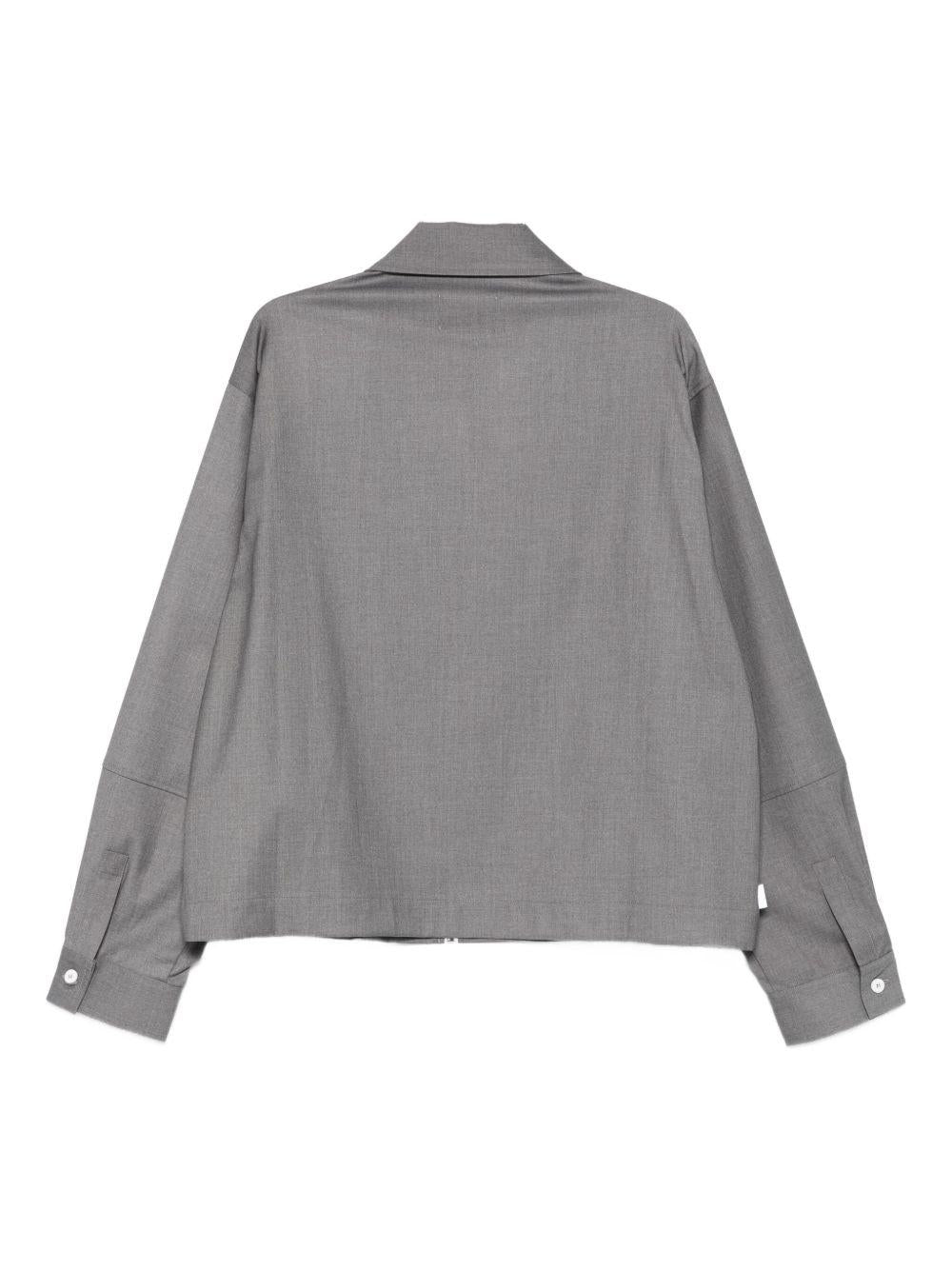 Camicia grigia con zip 