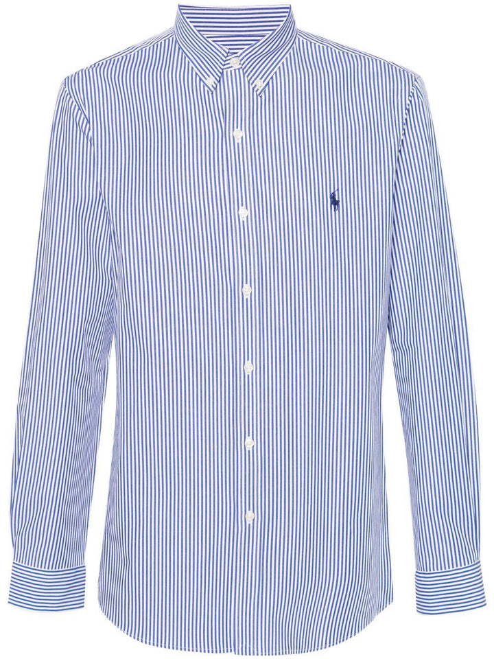 Camicia blu e bianca bottondown a righe 