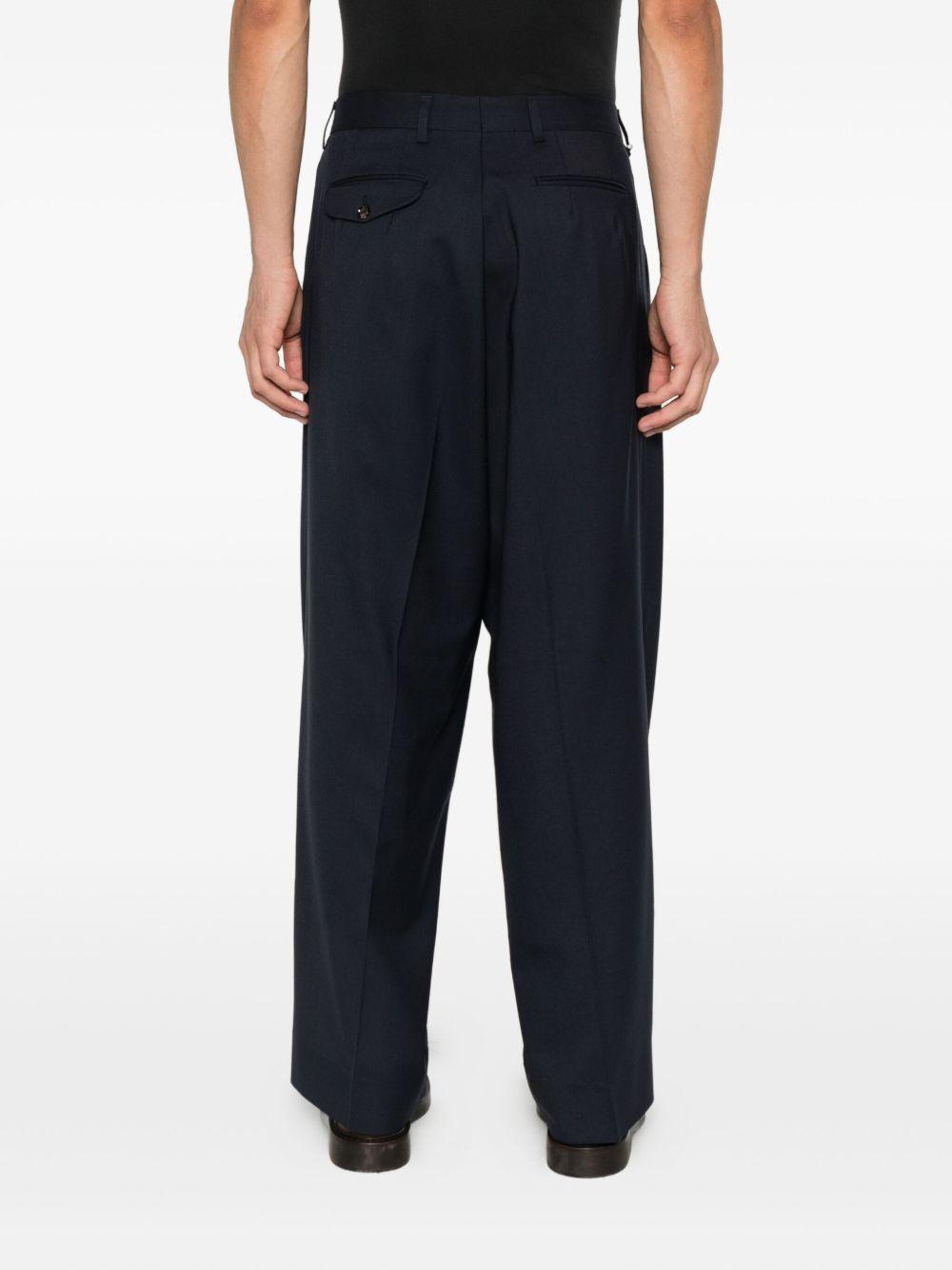 Pantaloni blu navy con piega 