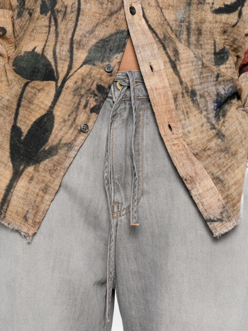 Jeans a gamba ampia con coulisse 