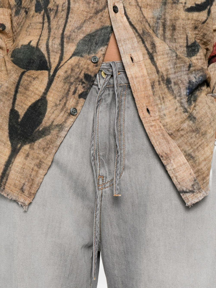 Jeans a gamba ampia con coulisse 