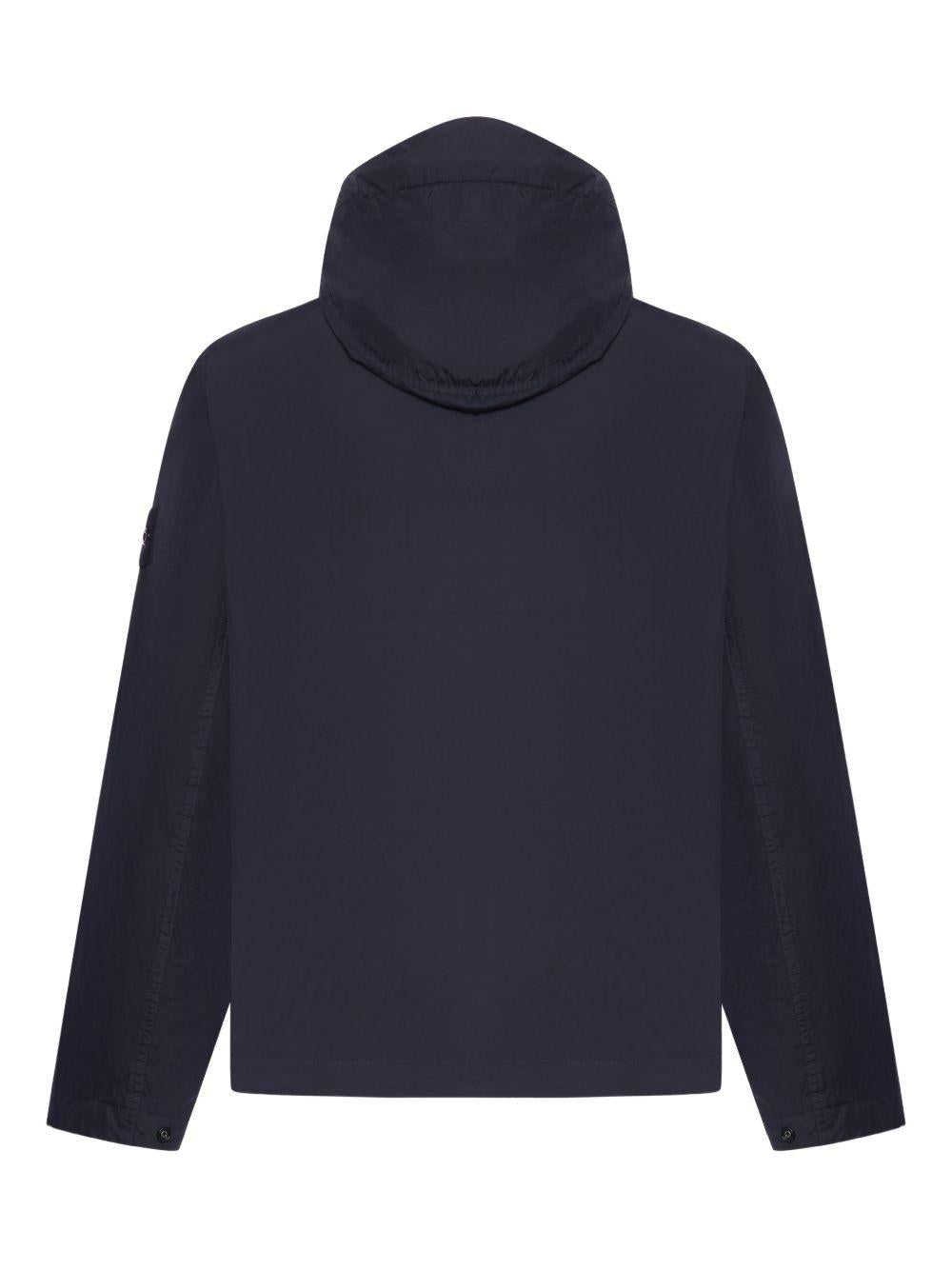 Giacca Crinkle Reps NY con cappuccio blu navy 