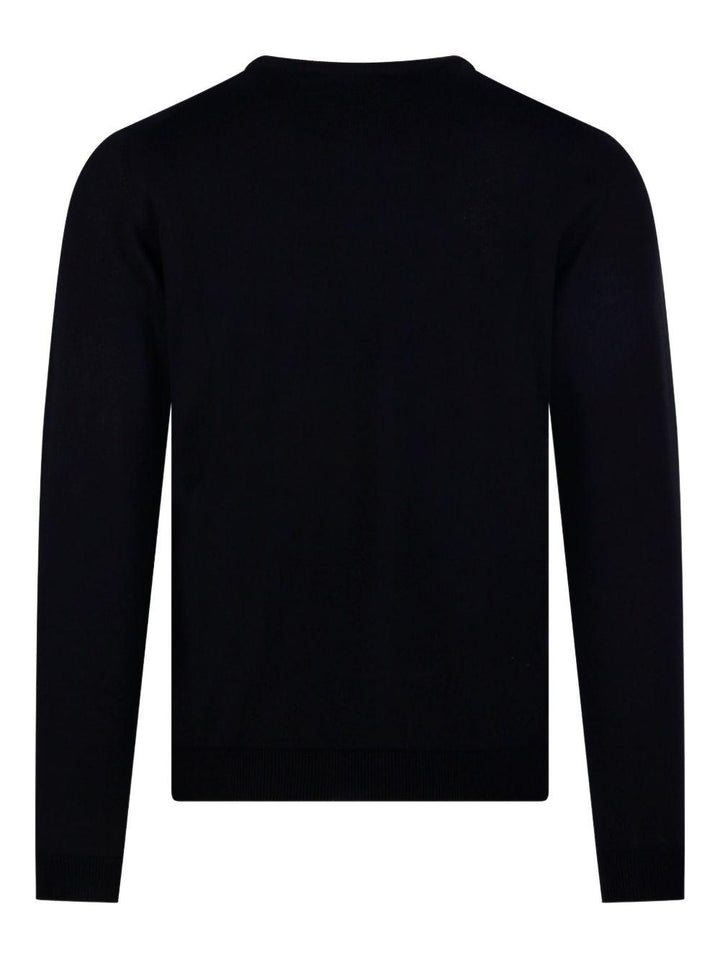Maglione nero girocollo a maniche lunghe 