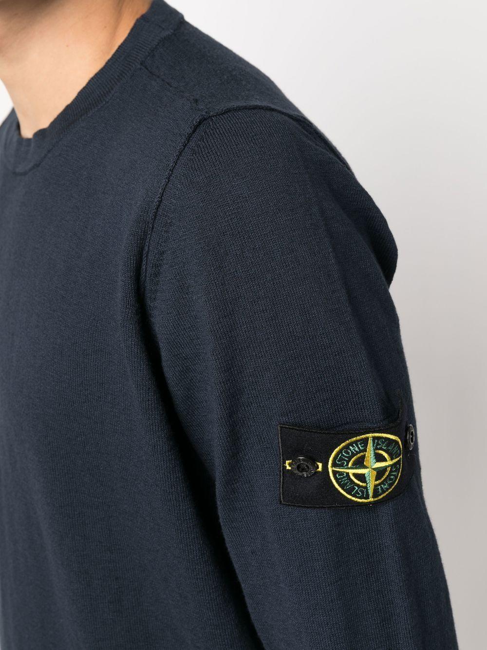 Maglione blu navy con applicazione 