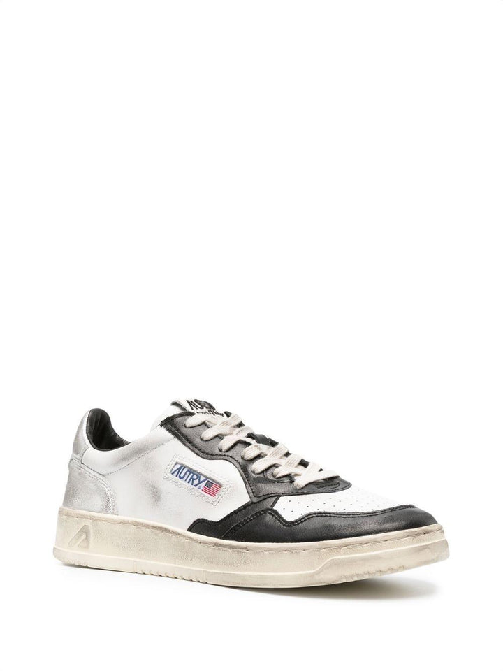 Sneakers nero/bianco Medalist in pelle con effetto vissuto 