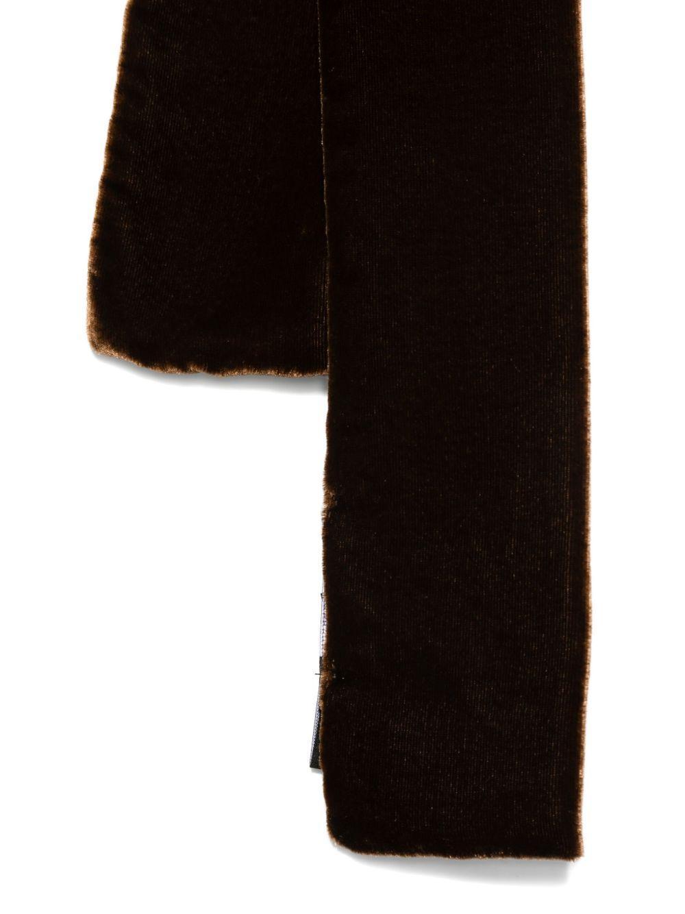 Sciarpa marrone effetto velluto 
