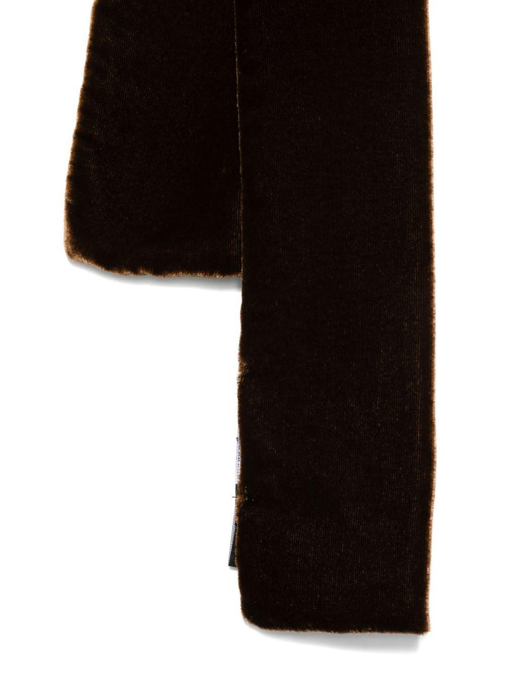 Sciarpa marrone effetto velluto 