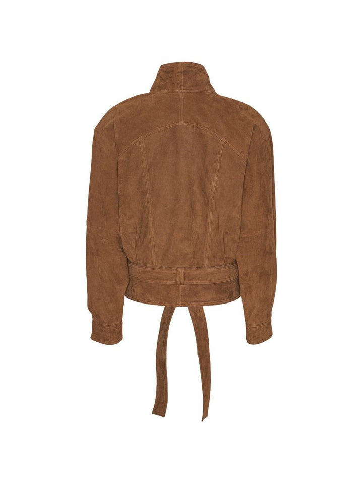Giacca in pelle scamosciata 