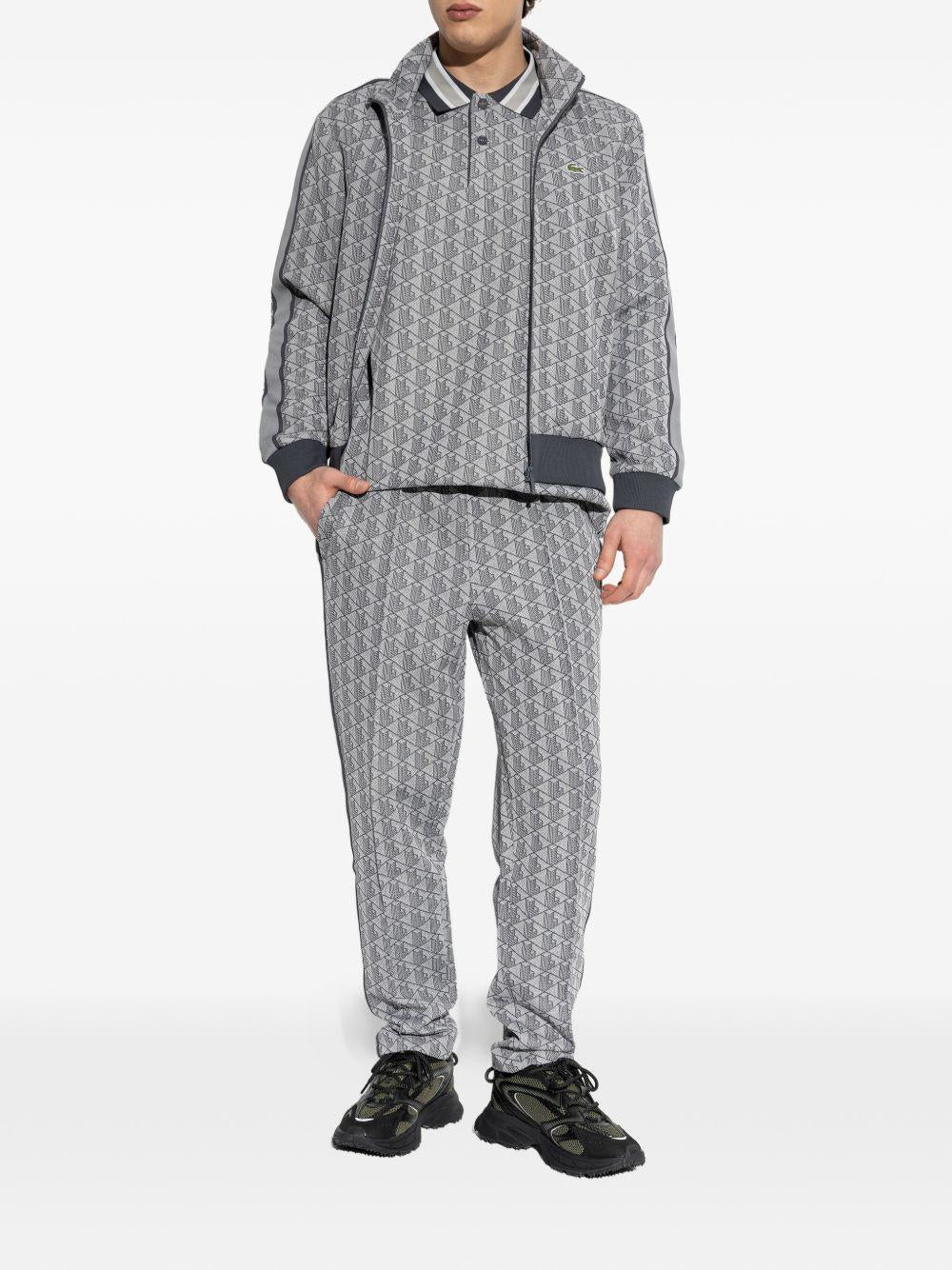 Pantaloni sportivi grigio jacquard 