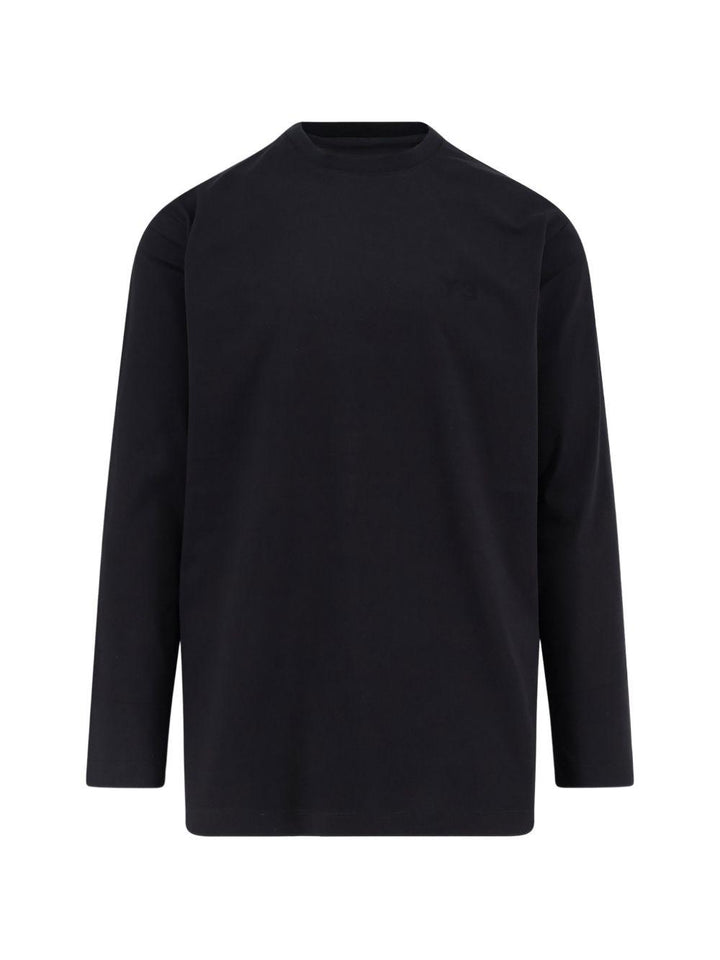 T-shirt a maniche lunghe con logo Black 