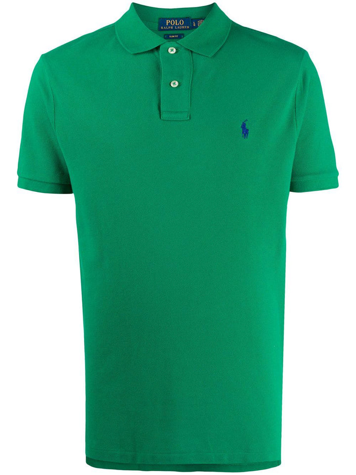 Polo verde con ricamo 