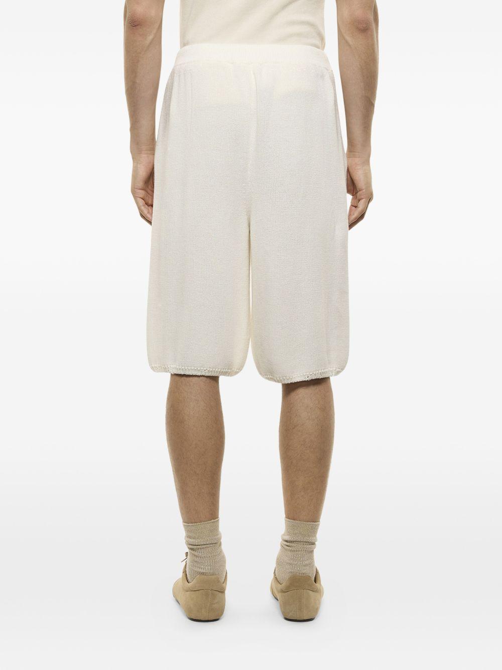 Shorts neroi in maglia con coulisse 