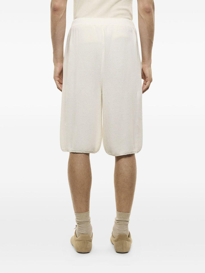 Shorts neroi in maglia con coulisse 