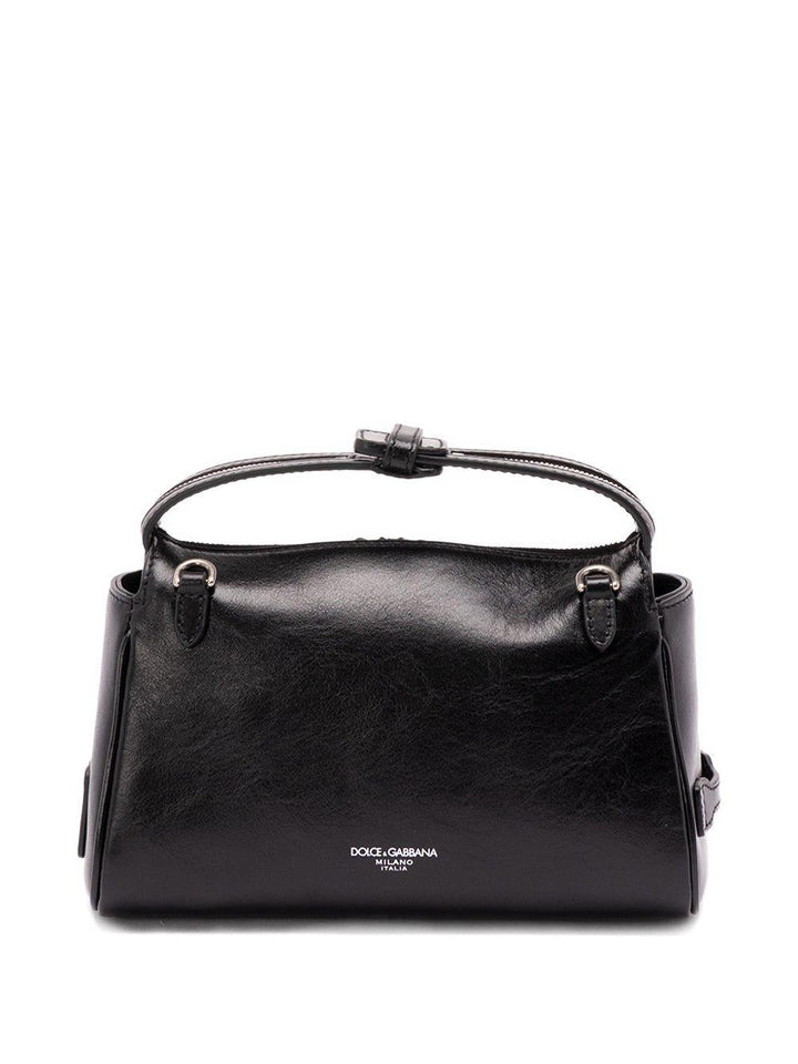 Clutch in pelle con zip 