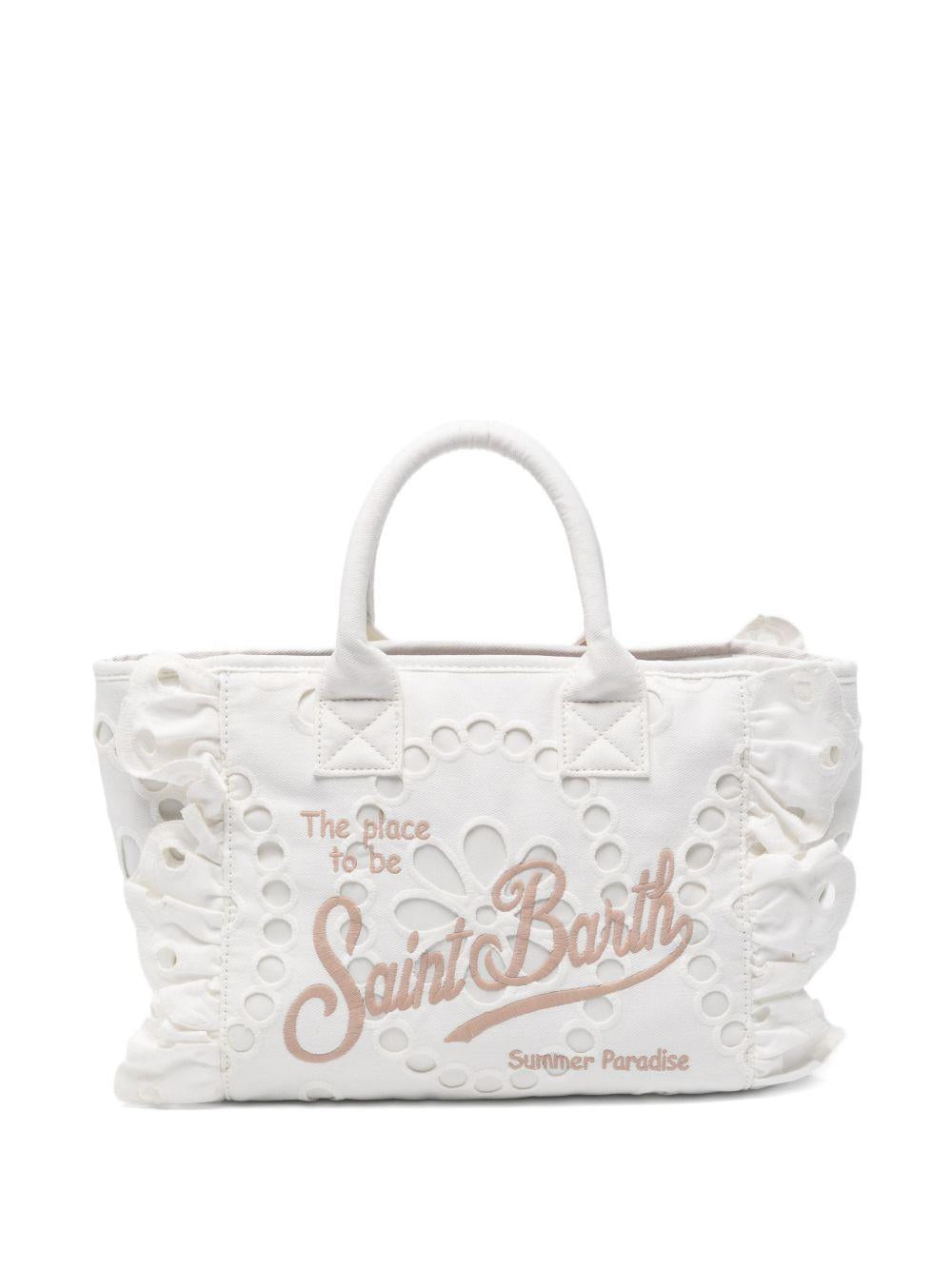Borsa tote con ricamo media 