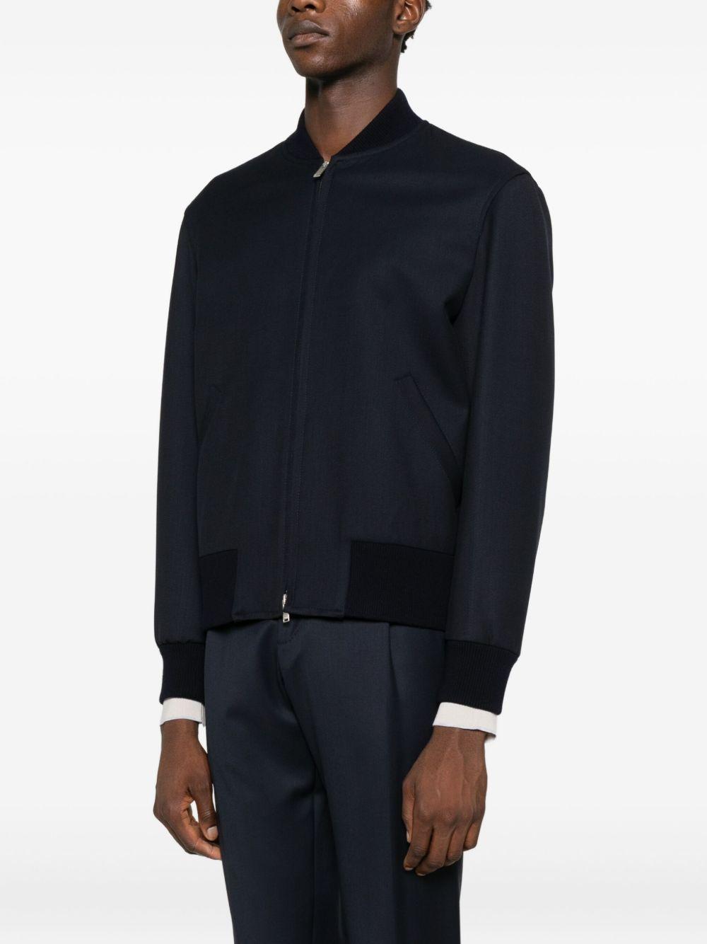Bomber blu navy con zip 