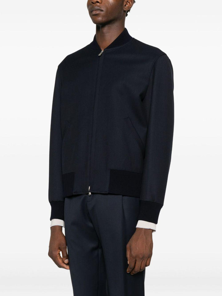 Bomber blu navy con zip 