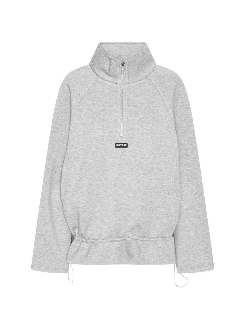 Felpa con mezza zip 