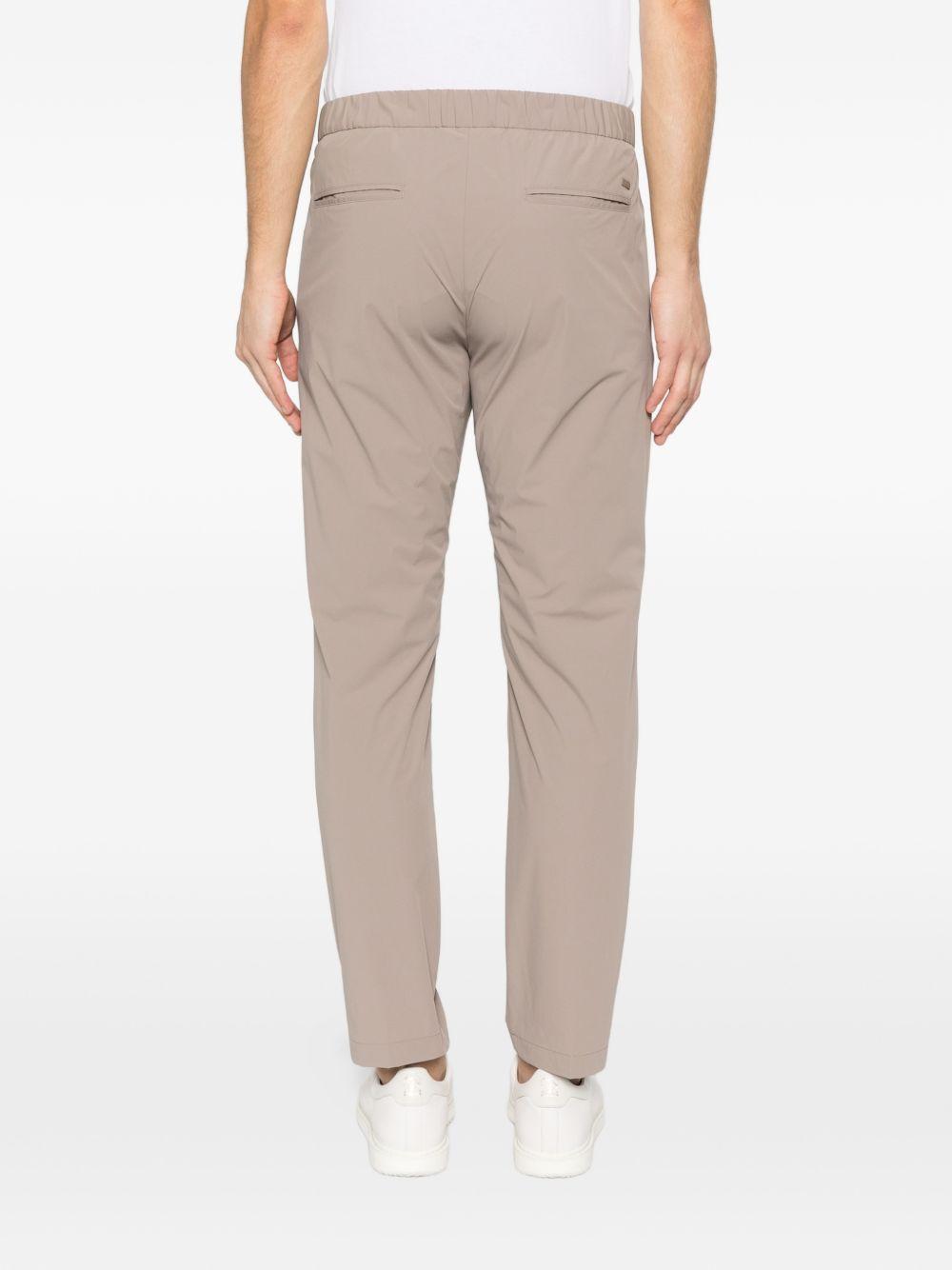 Pantaloni plissé con coulisse tortora 