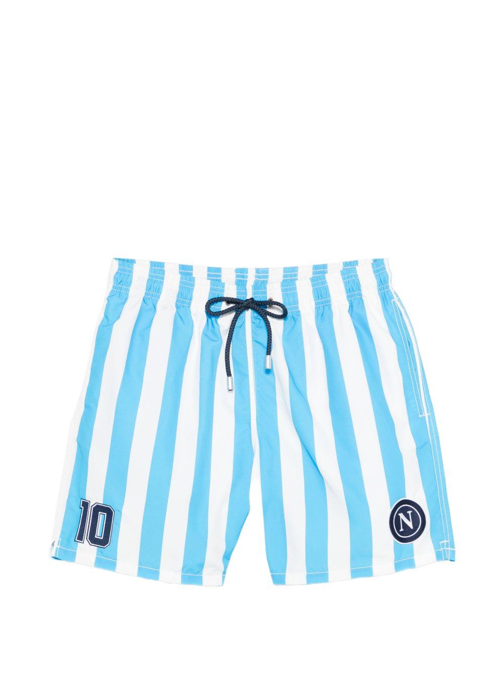 Costume da bagno azzurro/bianco a righe 