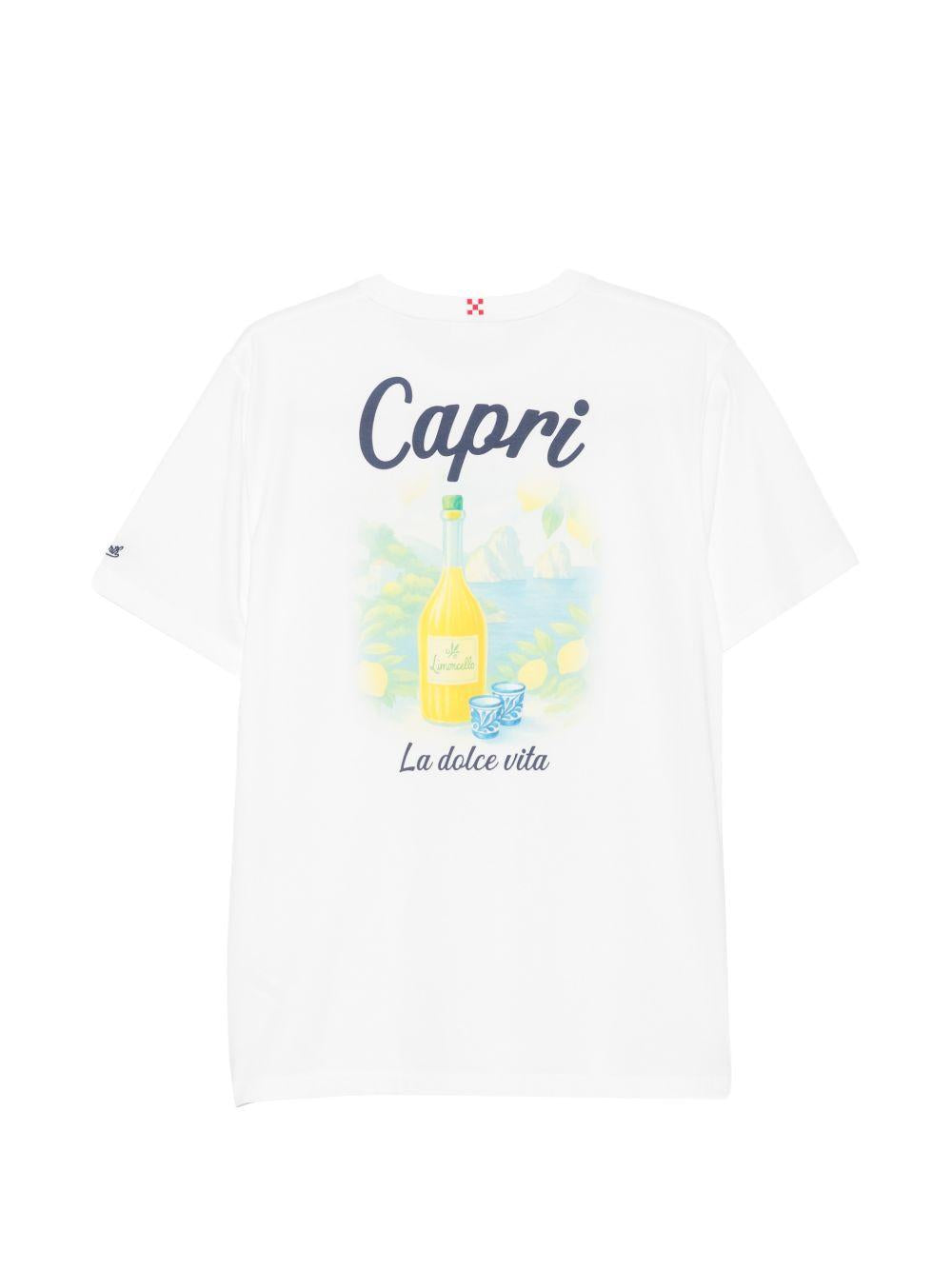 T-shirt bianca con stampa 